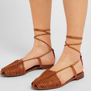 Woven flat sandals
